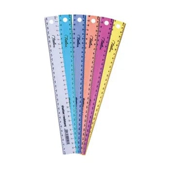 PSD School Stationery Treeline Plastic Ruler 30cm Assorted