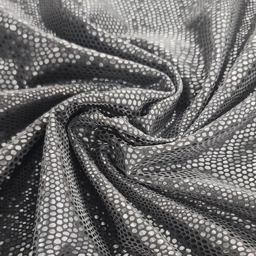 PU Dress Fabrics Black Embossed Pu Leather Fabric 150cm (7562616471641)