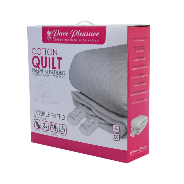 PURE PLEASURE ELECTRIC BLANKET Pure Pleasure Cotton Quilt Fully Fitted Electric Blanket (7647769624665)