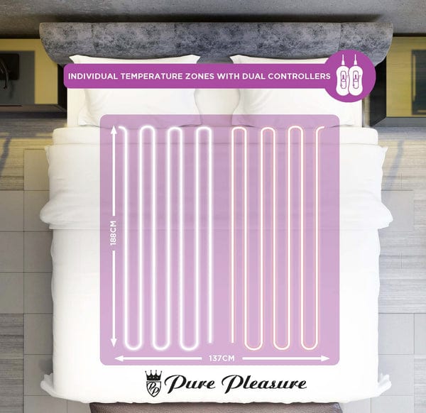 PURE PLEASURE ELECTRIC BLANKET Pure Pleasure Full Fitted Coral Fleece Electric Blanket (6561958789209)