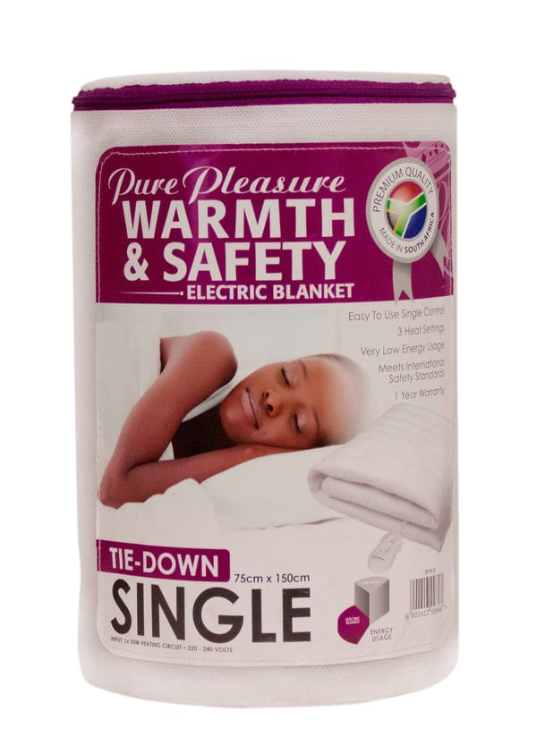 PURE PLEASURE ELECTRIC BLANKET Pure Pleasure Tie-Down Electric Blanket (2061765902425)