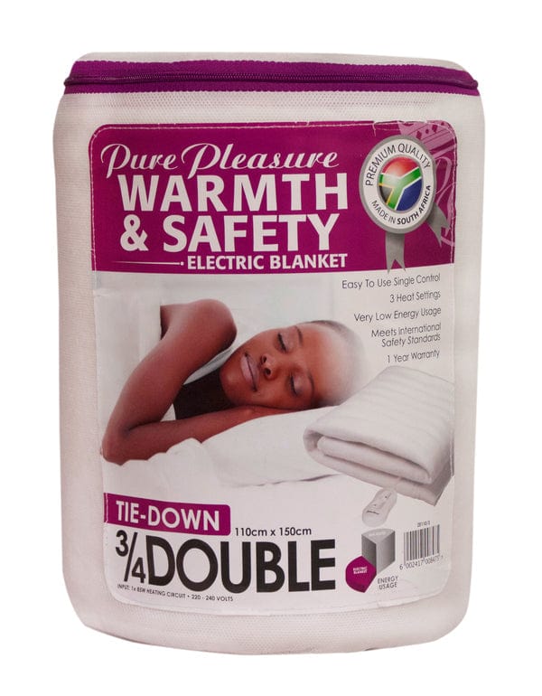 PURE PLEASURE ELECTRIC BLANKET Pure Pleasure Tie-Down Electric Blanket (2061765902425)