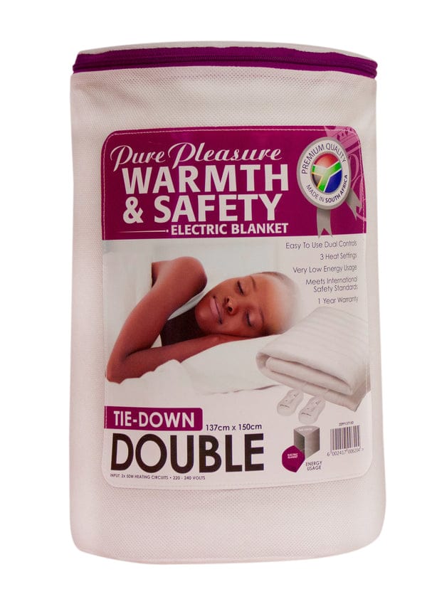 PURE PLEASURE ELECTRIC BLANKET Pure Pleasure Tie-Down Electric Blanket (2061765902425)