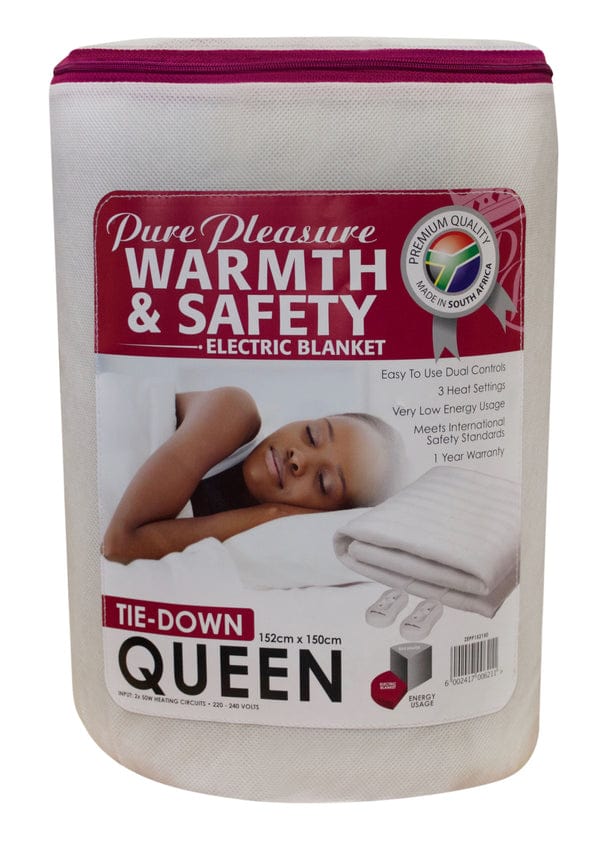 PURE PLEASURE ELECTRIC BLANKET Pure Pleasure Tie-Down Electric Blanket (2061765902425)