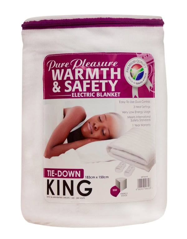 PURE PLEASURE ELECTRIC BLANKET Pure Pleasure Tie-Down Electric Blanket (2061765902425)