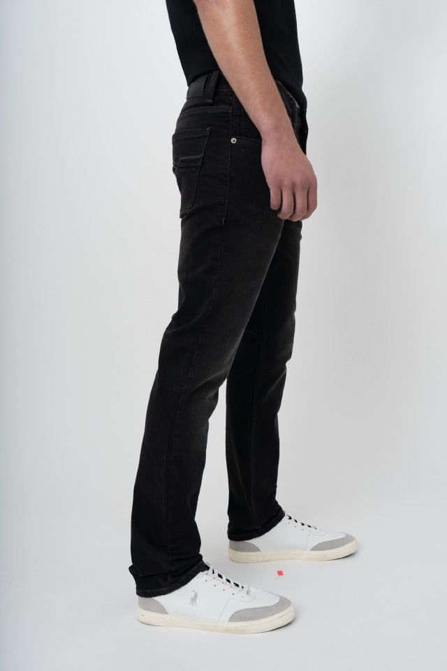 Polo Men's Knitted Slim Denim Black