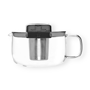 QDO Double-wall glass QDO Me Pot Black 1 litre tea pot 5676508TB (7287345840217)