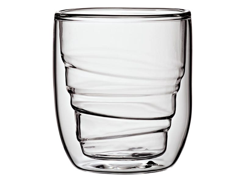 QDO Double-walled glass QDO Element Wood Double Wall Glass set of 2 75ml (7287209001049)