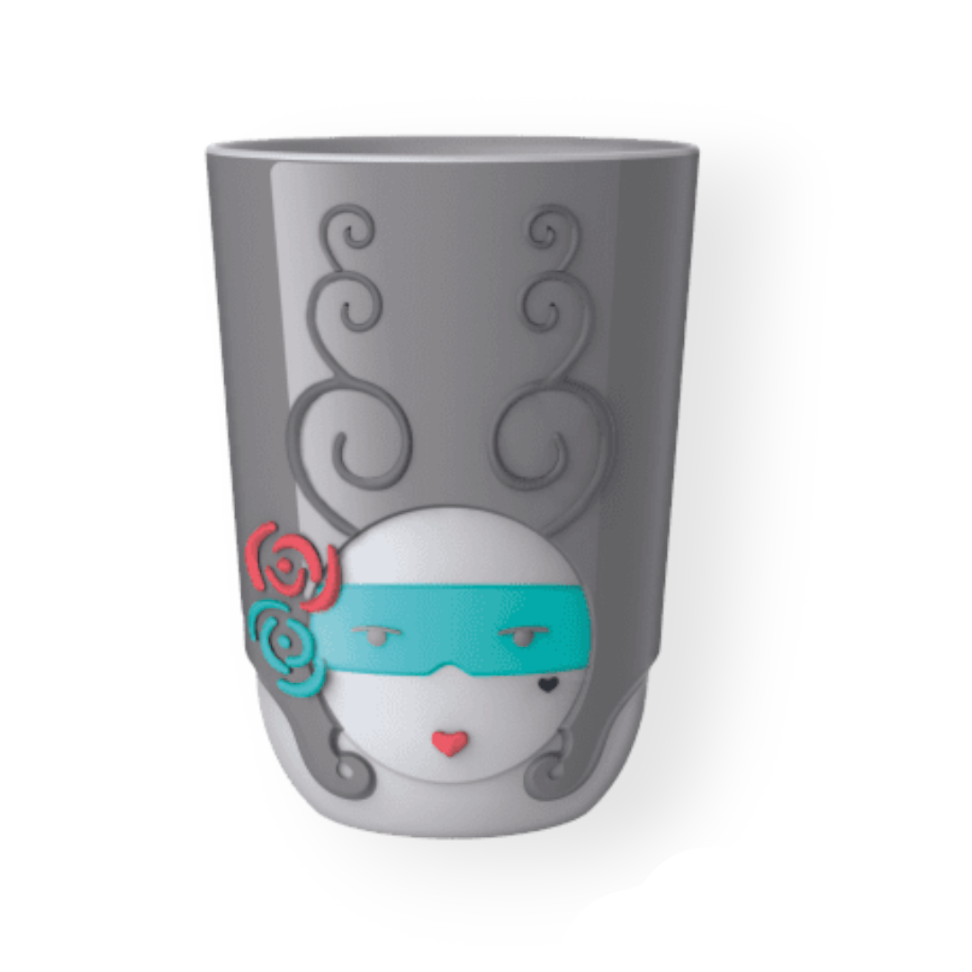 QDO Double-walled glass QDO Folklore Double Wall Porcelain Cup 210ml Charlotte France 567498 (7287342202969)