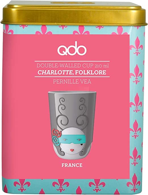 QDO Double-walled glass QDO Folklore Double Wall Porcelain Cup 210ml Charlotte France 567498