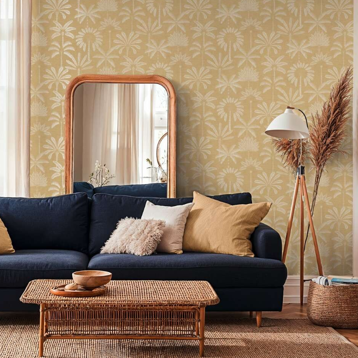 Coconut Quay Hessian Wallpaper Roll 0.53m x 10.05m.