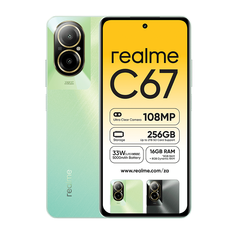 Realme Mobile Phones Realme C67 256GB LTE Dual Sim - Sunny Oasis