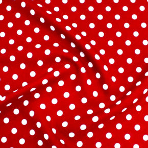 Printed Mini Matt Polka Dot Red 150 cm