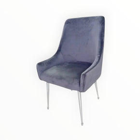 Grey Chair with Silver Legs