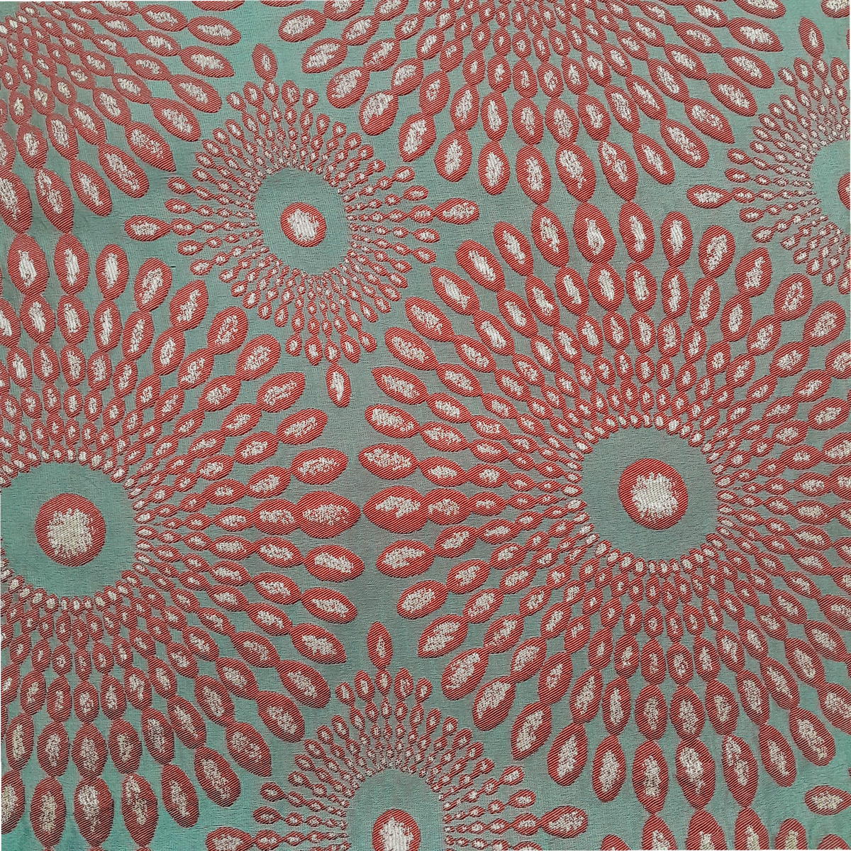 Fabric Turkish Curtain Floral Circles 280 cm.