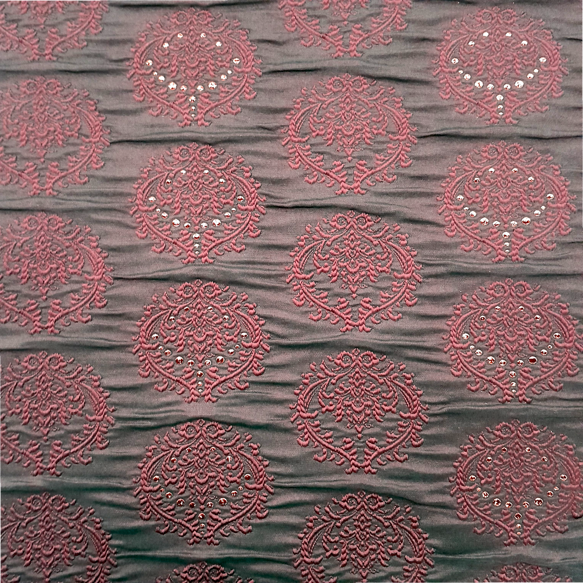 Fabric Turkish Curtain Floral Rosa 280 cm.