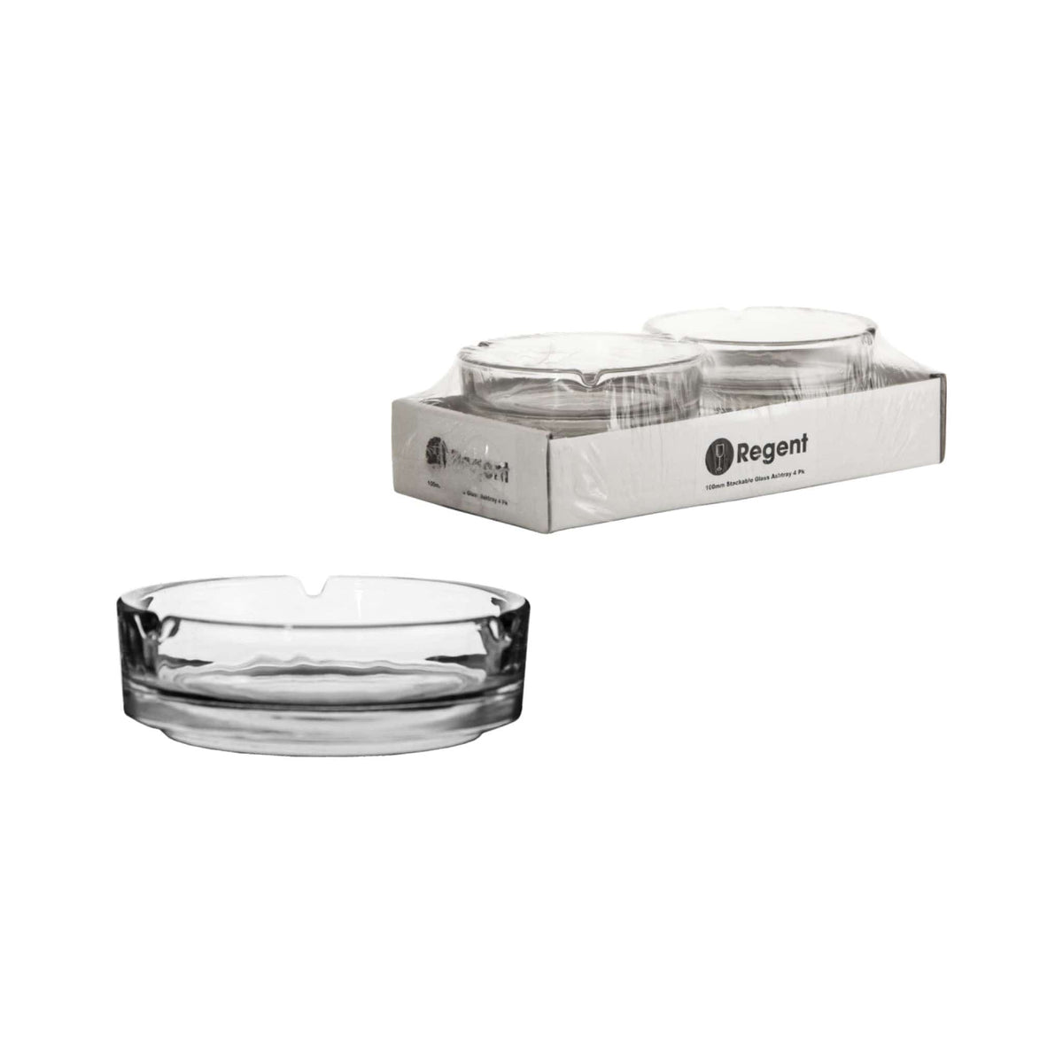 Regent Ashtray Regent Ashtray Club Round Glass 4 Pack 10298