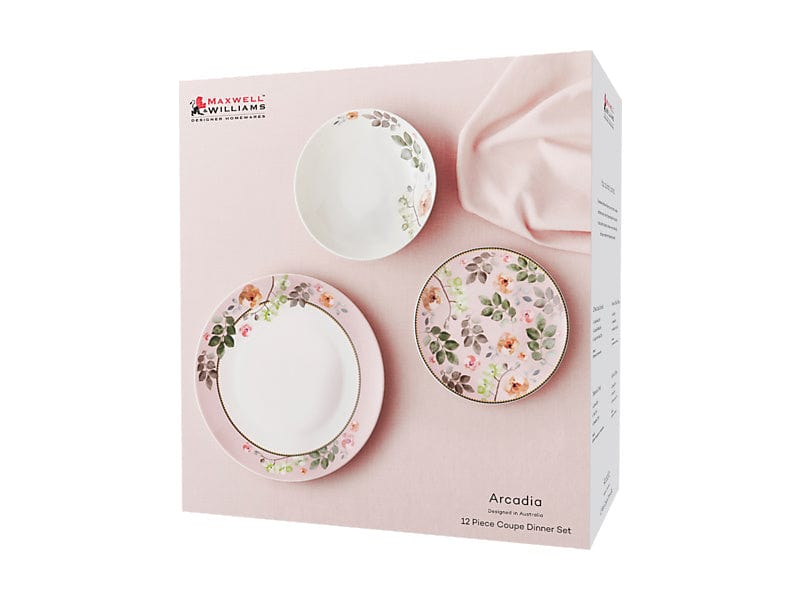 Regent CHOPPING BOARD Maxwell & Williams Arcadia Coupe Dinner Set Pink 12 Piece YD0034