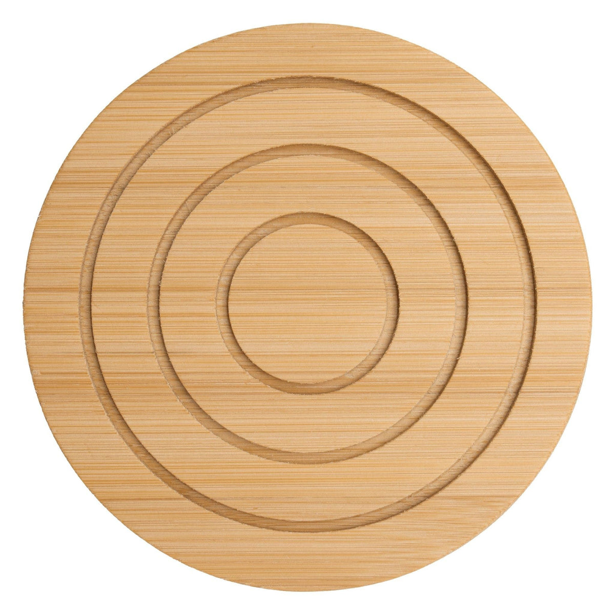 Regent Coasters Regent Bamboo Round Coasters With Slots In Holder 6 Piece Set 30254 (7813303468121)