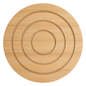 Regent Coasters Regent Bamboo Round Coasters With Slots In Holder 6 Piece Set 30254 (7813303468121)