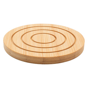Regent Coasters Regent Bamboo Round Coasters With Slots In Holder 6 Piece Set 30254 (7813303468121)