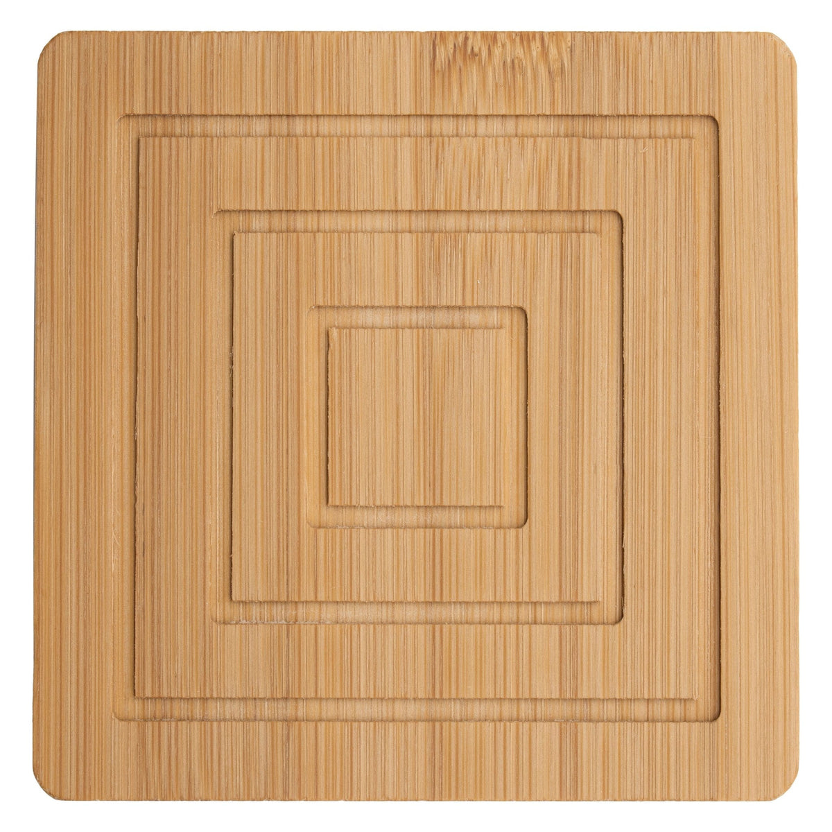 Regent Coasters Regent Bamboo Square Coasters With Slots In Holder 6 Pcs Set 30253 (7817374171225)