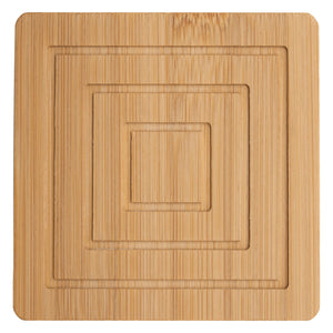 Regent Coasters Regent Bamboo Square Coasters With Slots In Holder 6 Pcs Set 30253 (7817374171225)