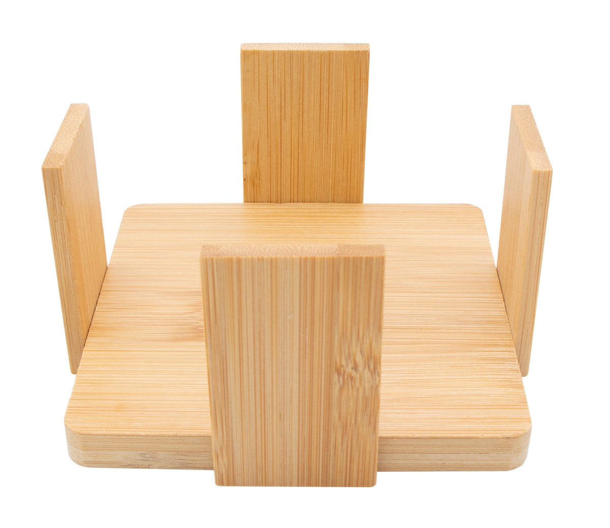 Regent Coasters Regent Bamboo Square Coasters With Slots In Holder 6 Pcs Set 30253 (7817374171225)