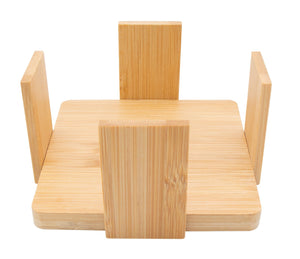 Regent Coasters Regent Bamboo Square Coasters With Slots In Holder 6 Pcs Set 30253 (7817374171225)