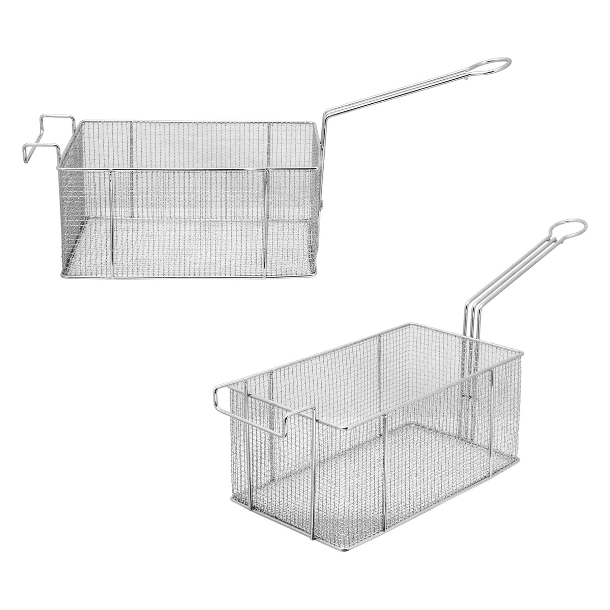 Regent DEEP FRYER Regent Chrome Chip Fryer Basket With Front Side Hook, (535/280x170x140mm) 14038