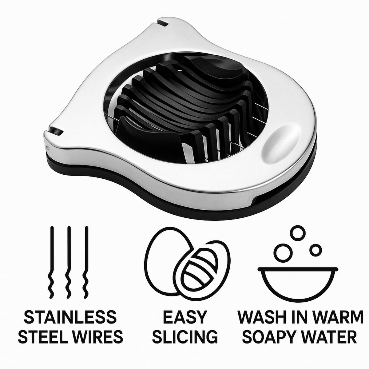 Regent Egg Slicer Regent Kitchen Egg Slicer Zinc Alloy & Plastic, 105x95mm 20622