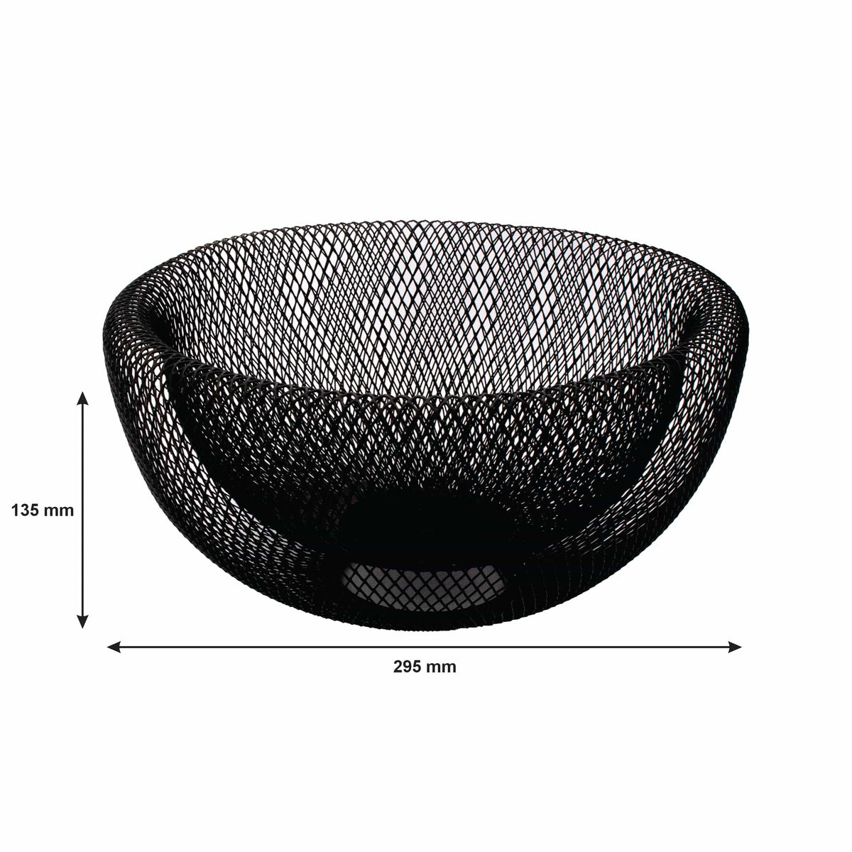 Regent Holder Regent Kitchen Double Layer Wire Mesh Basket Powder Coated Black (295mm Diax135mm) 41852