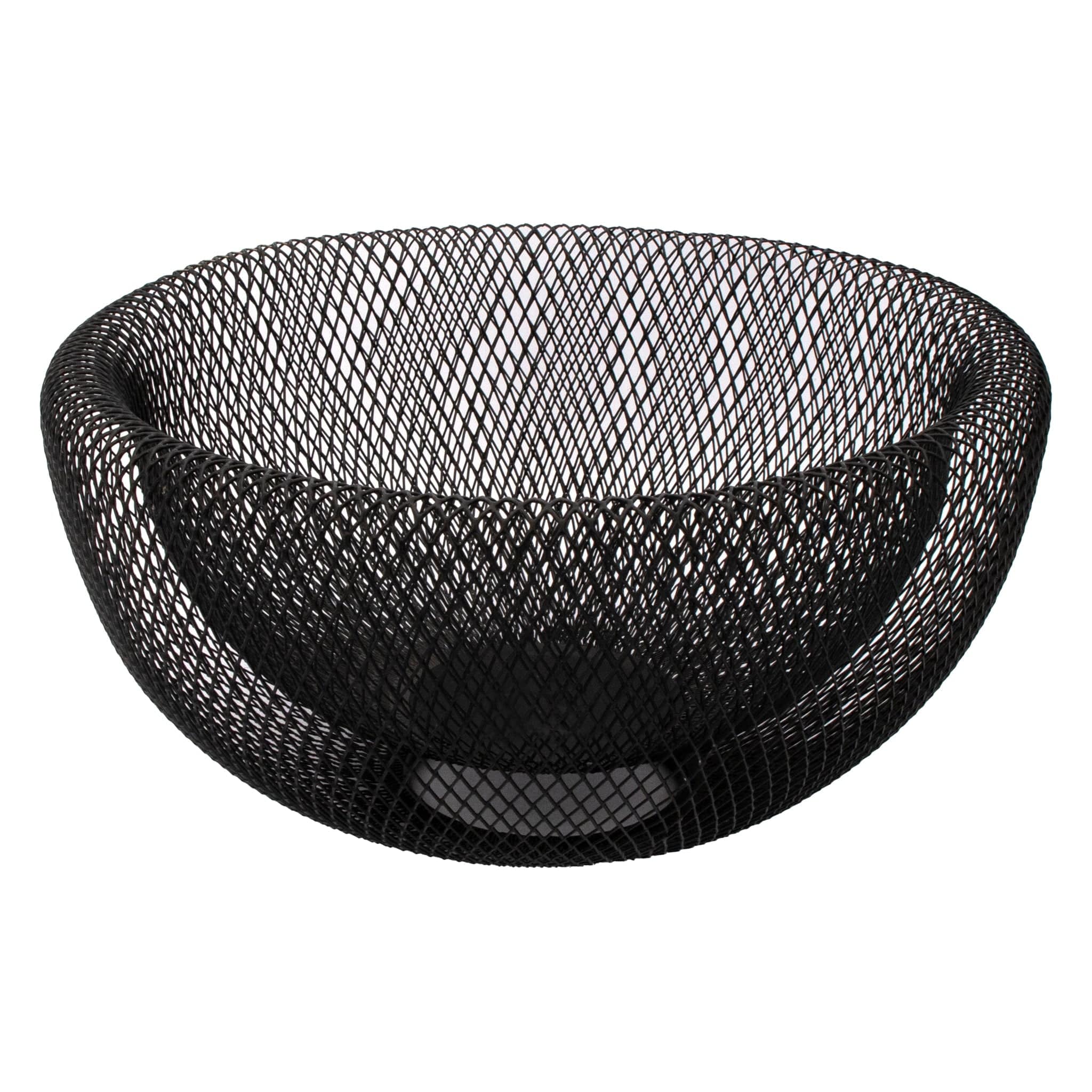 Regent Holder Regent Kitchen Double Layer Wire Mesh Basket Powder Coated Black (295mm Diax135mm) 41852