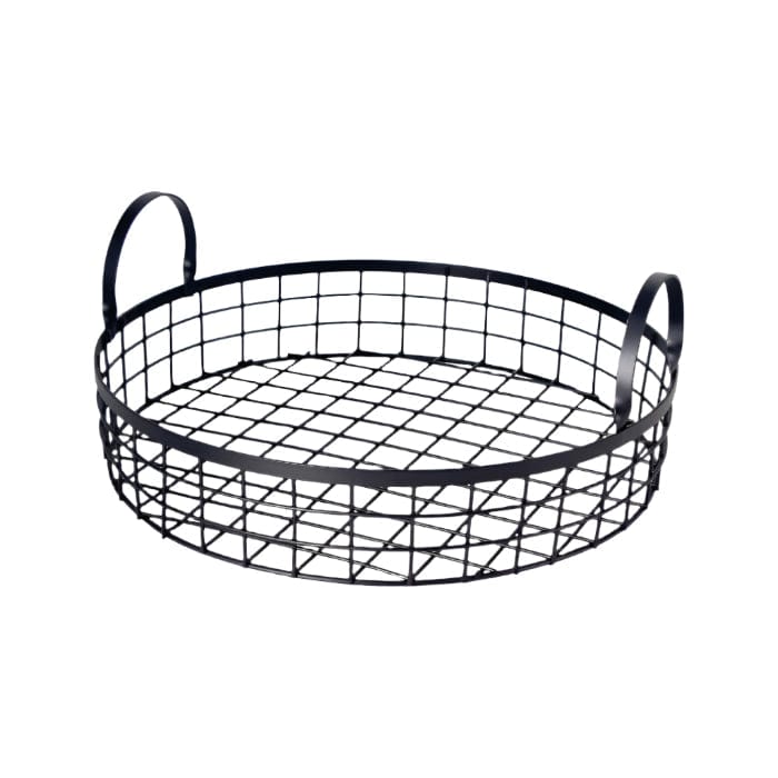 Regent Holder Regent Kitchen Mesh Tray with Handles, Powder Coated Black 7x36cmD 14045