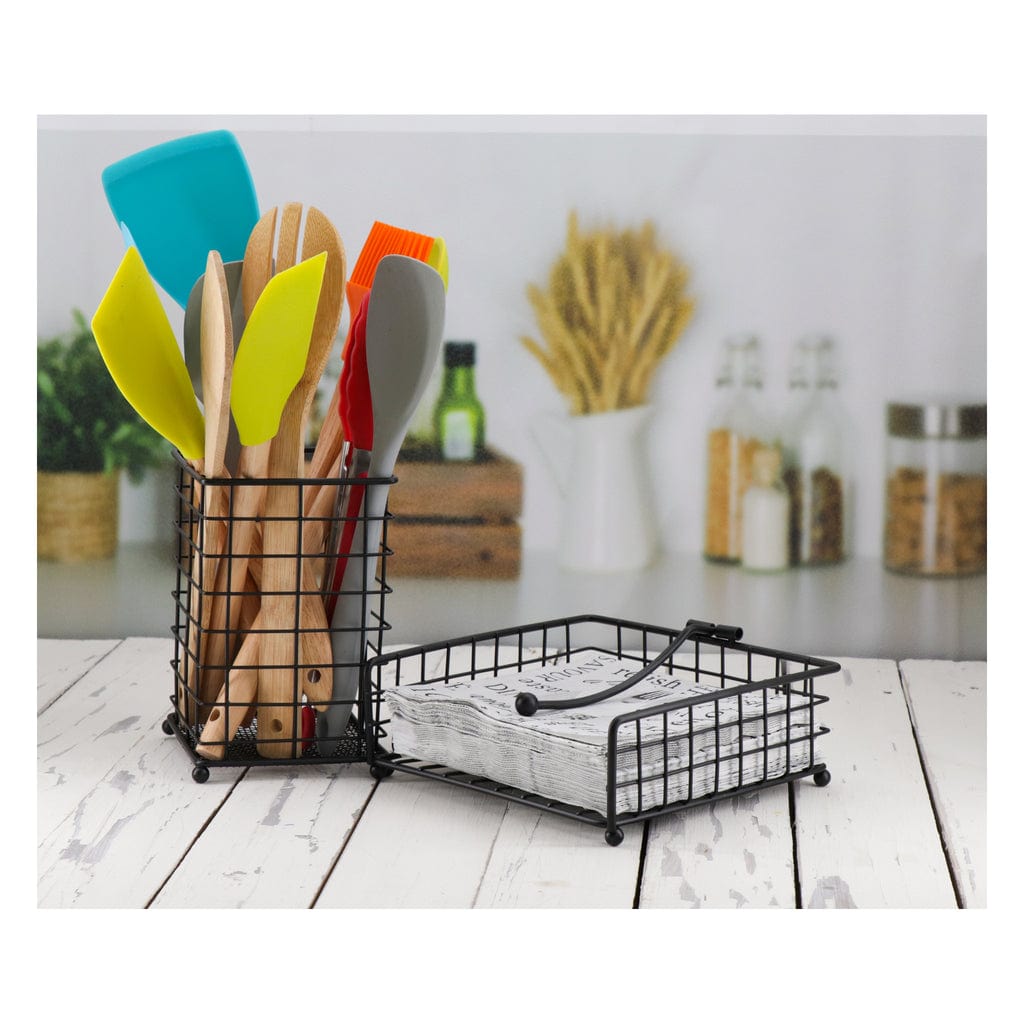 Regent Holder Regent Wire Utensil/Cutlery Holder Powder Coated Black 14014