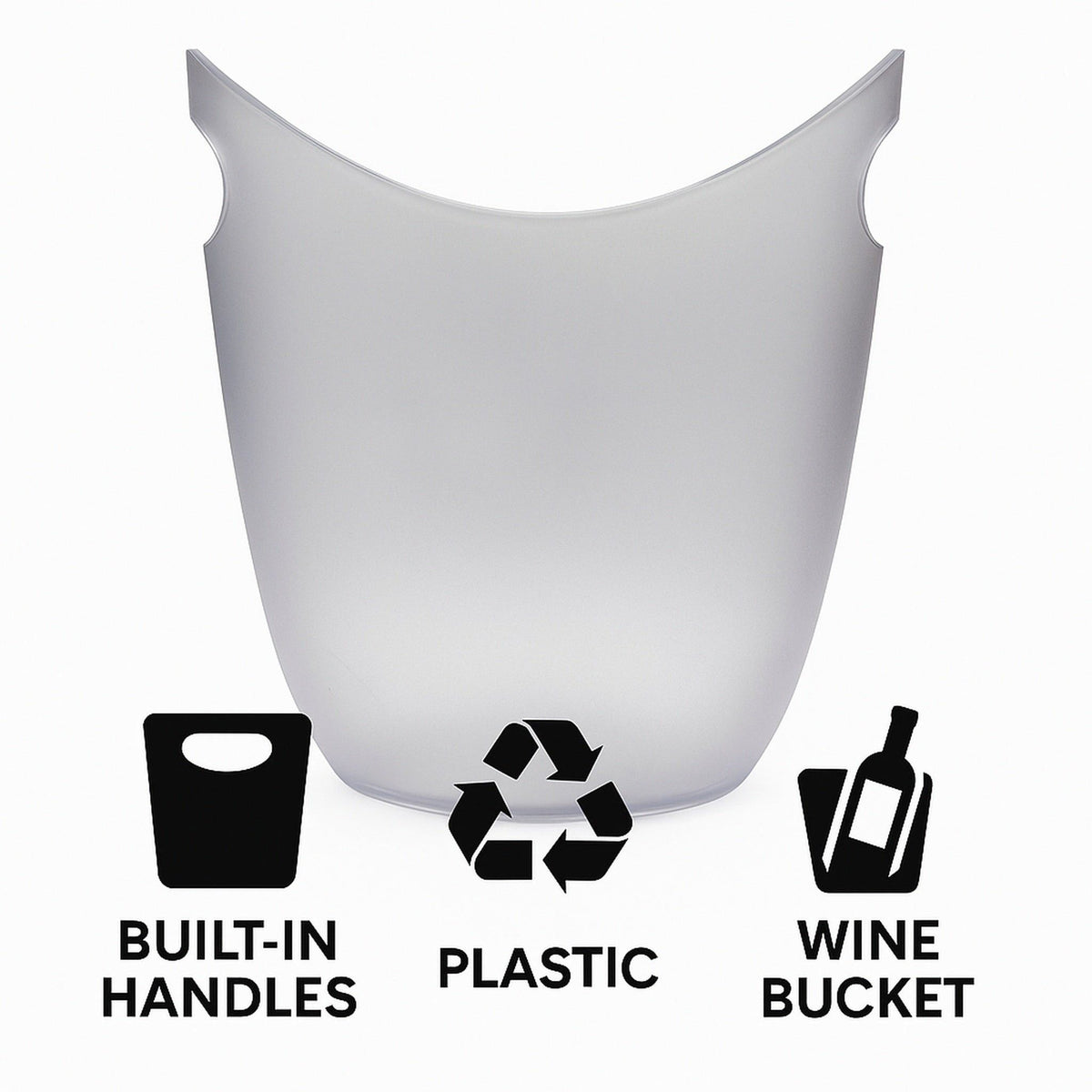 Regent ICE BUCKET Regent Bar Butler Ice Bucket Opaque Ps Plastic, 4 Litre 73134