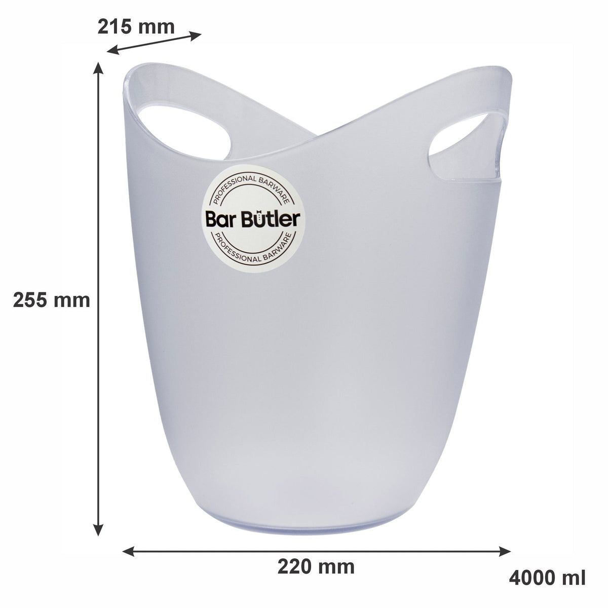 Regent ICE BUCKET Regent Bar Butler Ice Bucket Opaque Ps Plastic, 4 Litre 73134