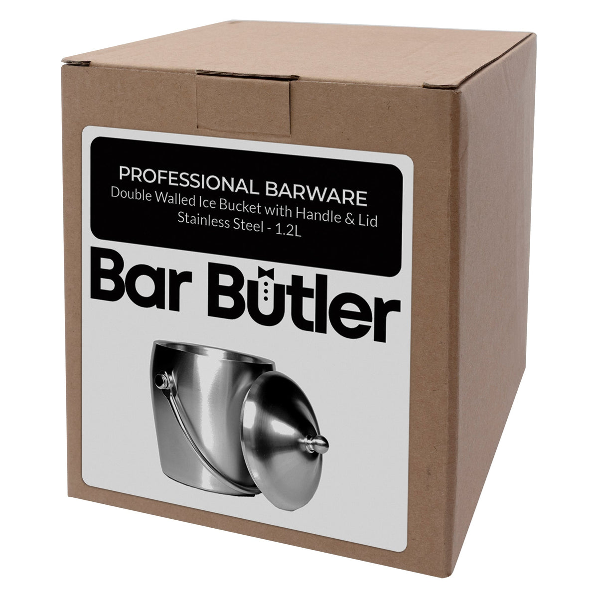 Regent ICE BUCKET Regent Ice Bucket With Handle & Lid Stainless Steel, 1.20 Litre 41784