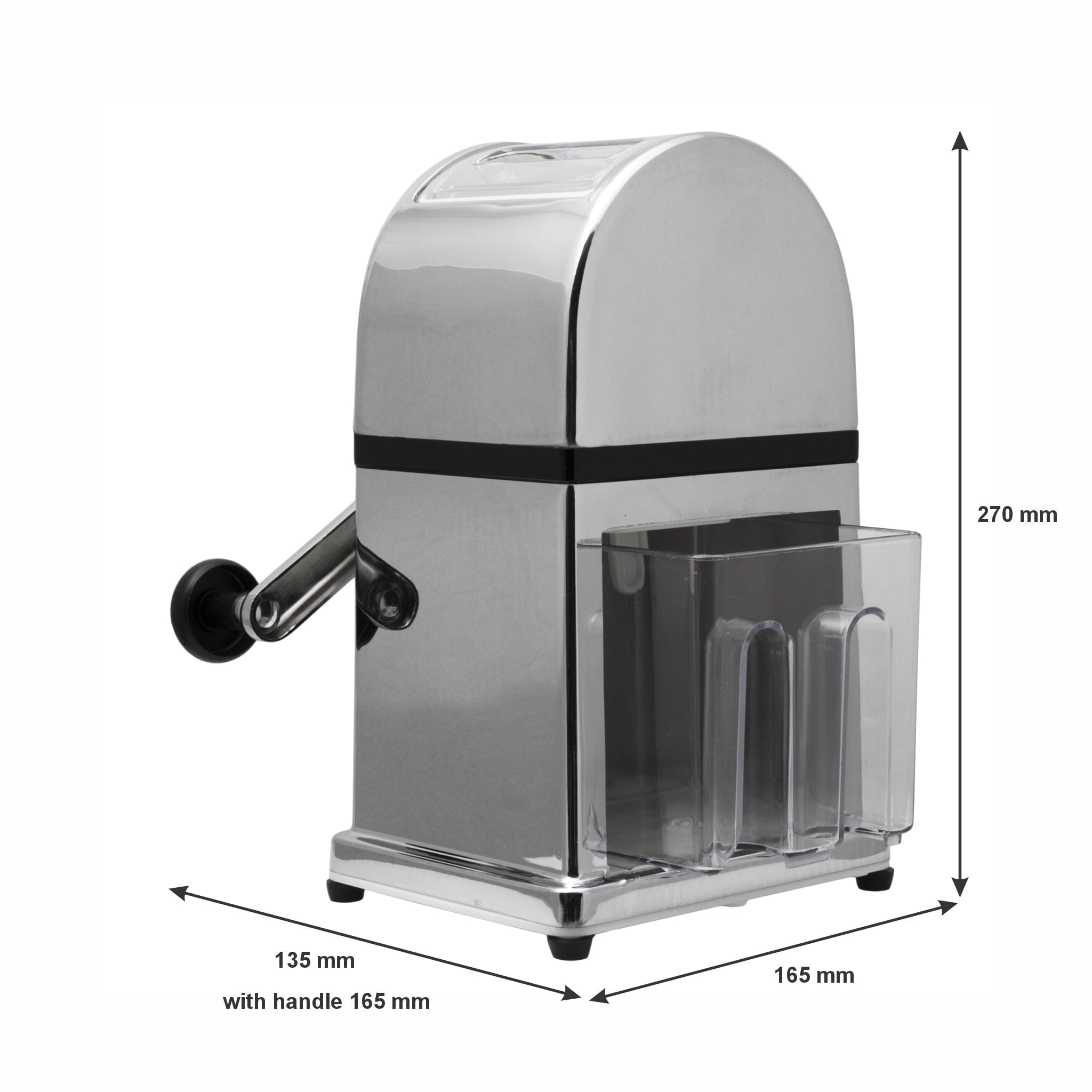 Regent Ice Crusher Bar Butler Heavy Duty Ice Crusher With Chrome Body 165x165x270mm 21525