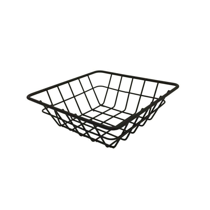 Regent Kitchen Regent Wire Service Basket Square Powder Coated Black (4742484295769)