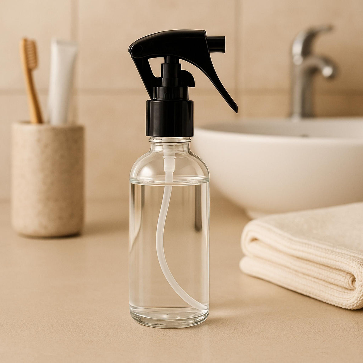 Regent Knife Regent Glass Spray Bottles With Black Lids 4pk 60ml 14999