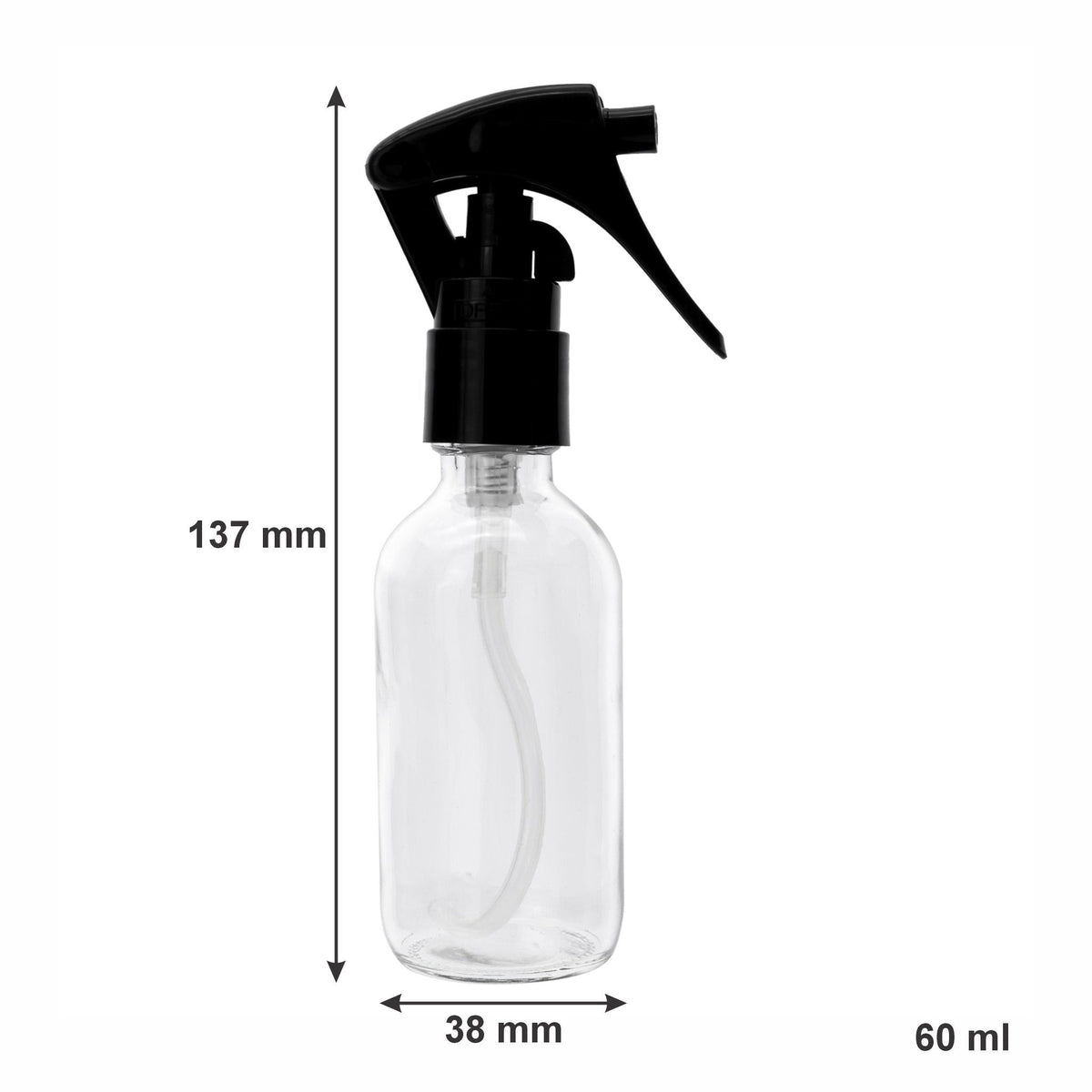 Regent Knife Regent Glass Spray Bottles With Black Lids 4pk 60ml 14999