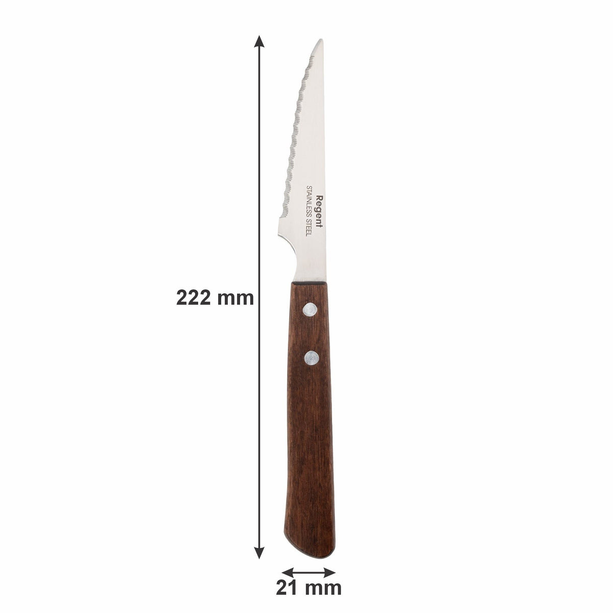 Regent knife set Regent Kitchen Steak Knives With Wooden Handles 4 Piece, 222mm Newon 21200