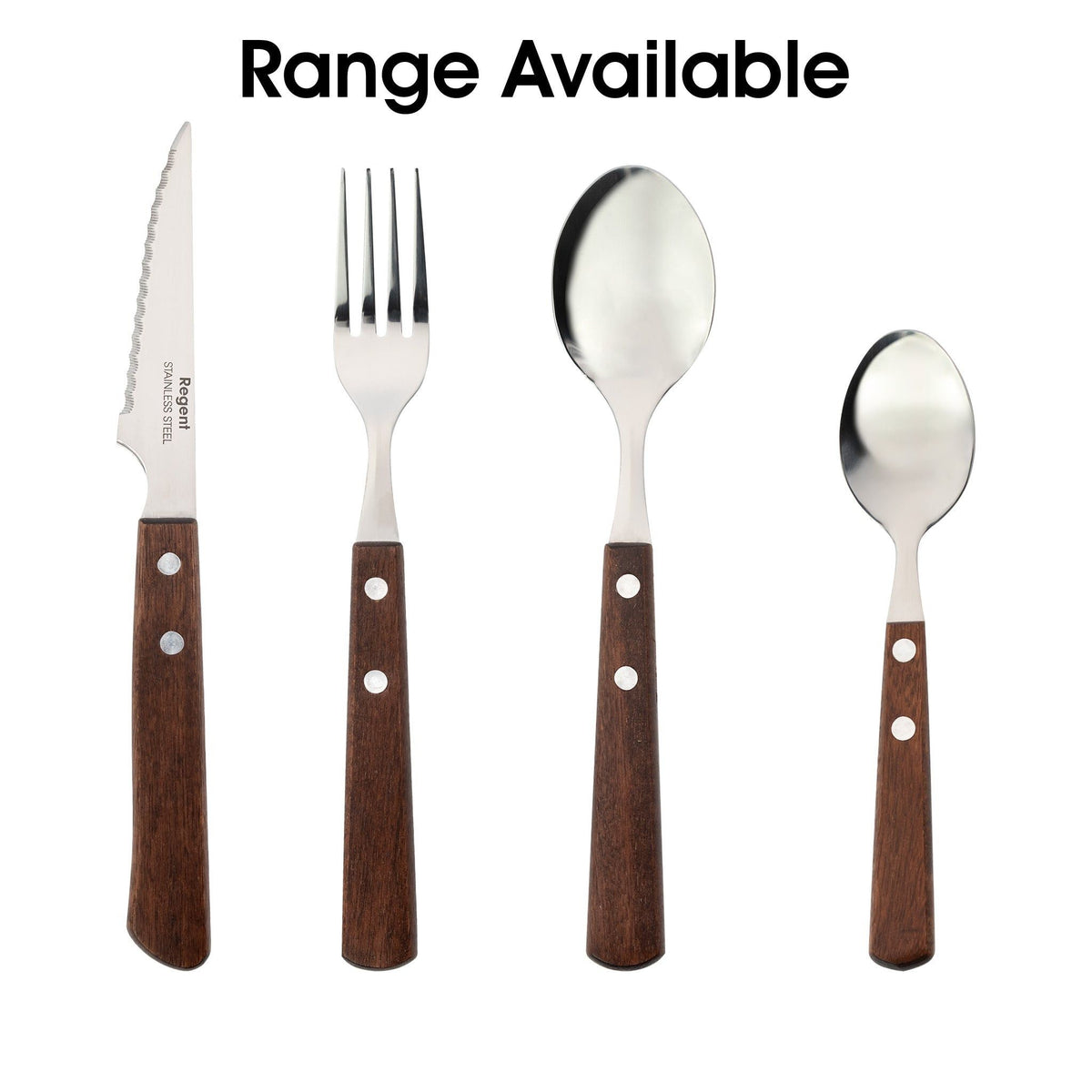 Regent knife set Regent Kitchen Table Spoons With Wooden Handles 4 Piece, 205mm 21202