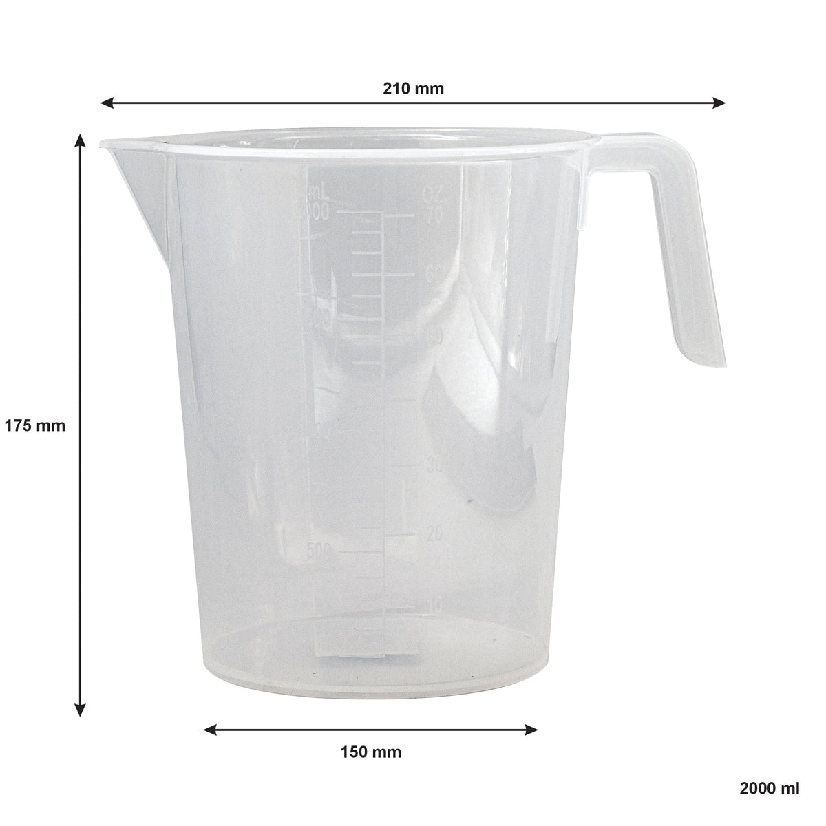 Regent Measuring Cup Regent Catering Measuring Jug Plastic 2 Litre 210/150mm Diax175mm 21566