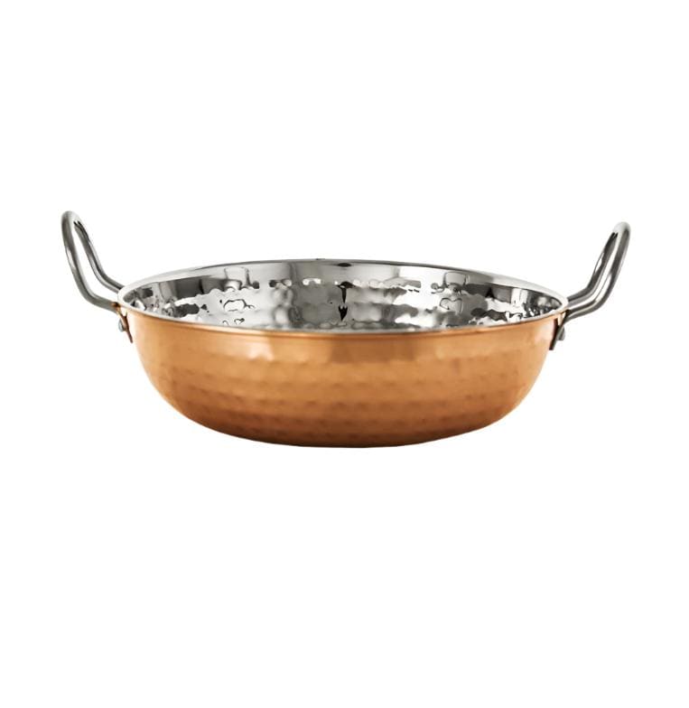 Regent Mini Pot Regent Cookware Karahi Pan Hammered Stainless Steel Cu Plated + Handles 1.3lt 41623