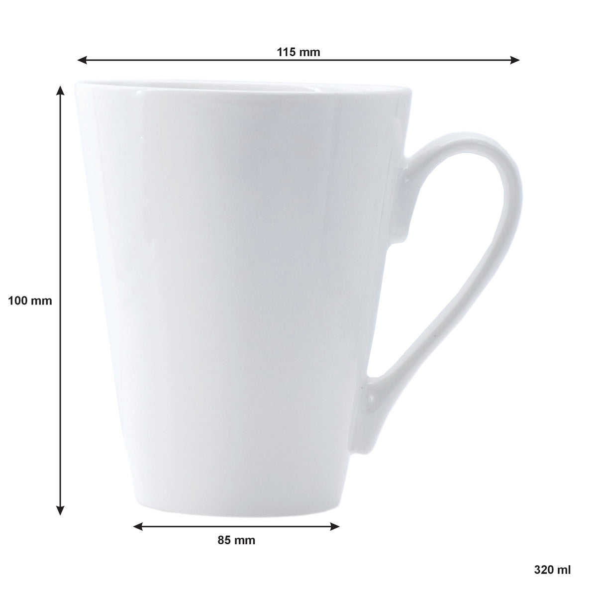 Regent MUG Regent Coffee Mug V-shape Super White 320ML