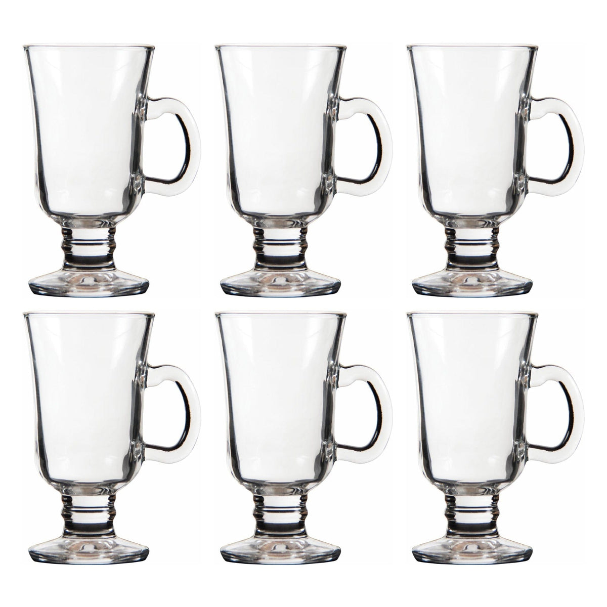 Regent MUGS Regent Footed Glass Mug 240ml Set Of 6