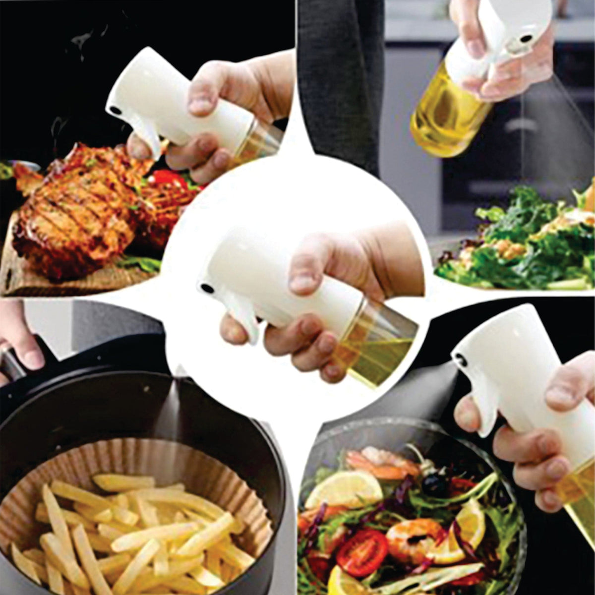 Regent Oil Bottle Regent Glass Oil Spray Bottle With White Plastic Spray Head, 200ml 27646