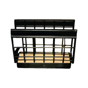 Regent Paper Towel Regent Kitchen Napkin Holder Black Wire & Wood (140x55x120mm) 41846
